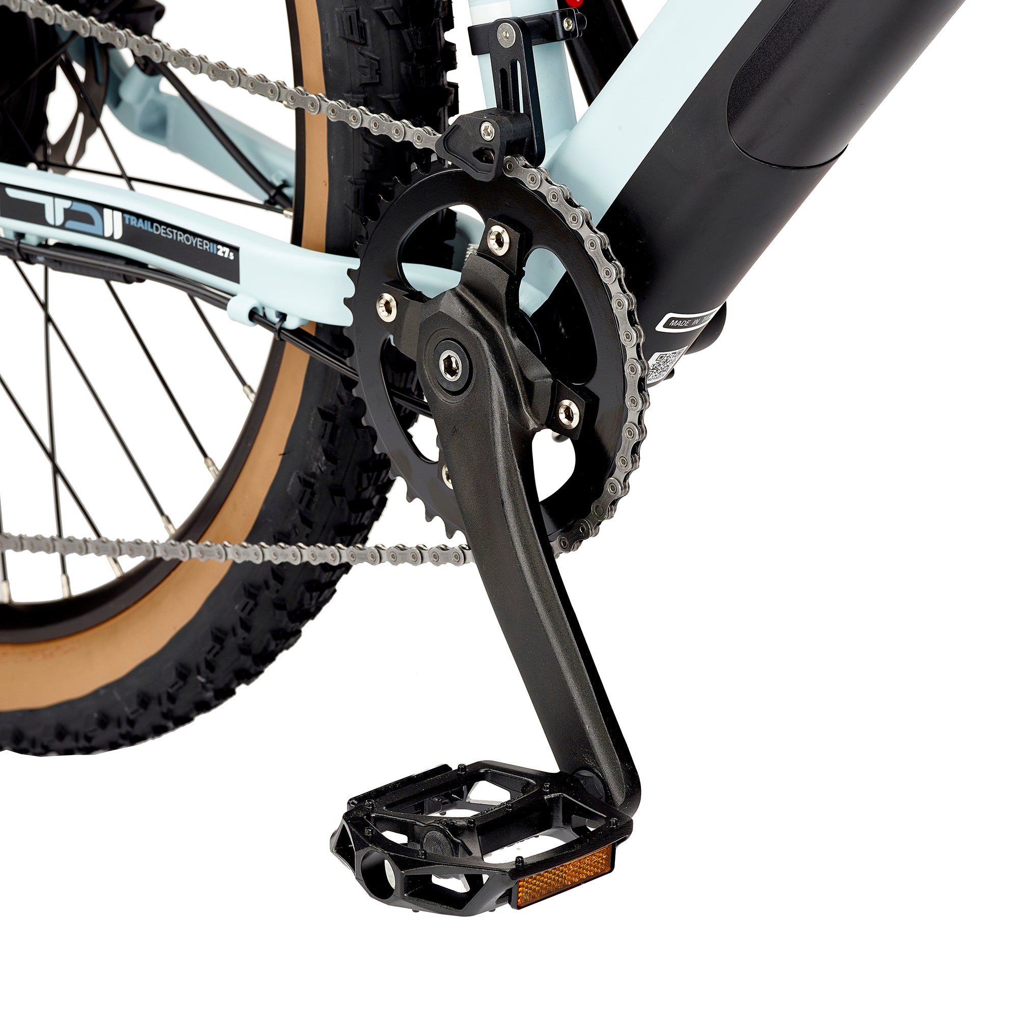 EZEGO Trail Destroyer II - Ice Blue Electric Mountain Bike 250w