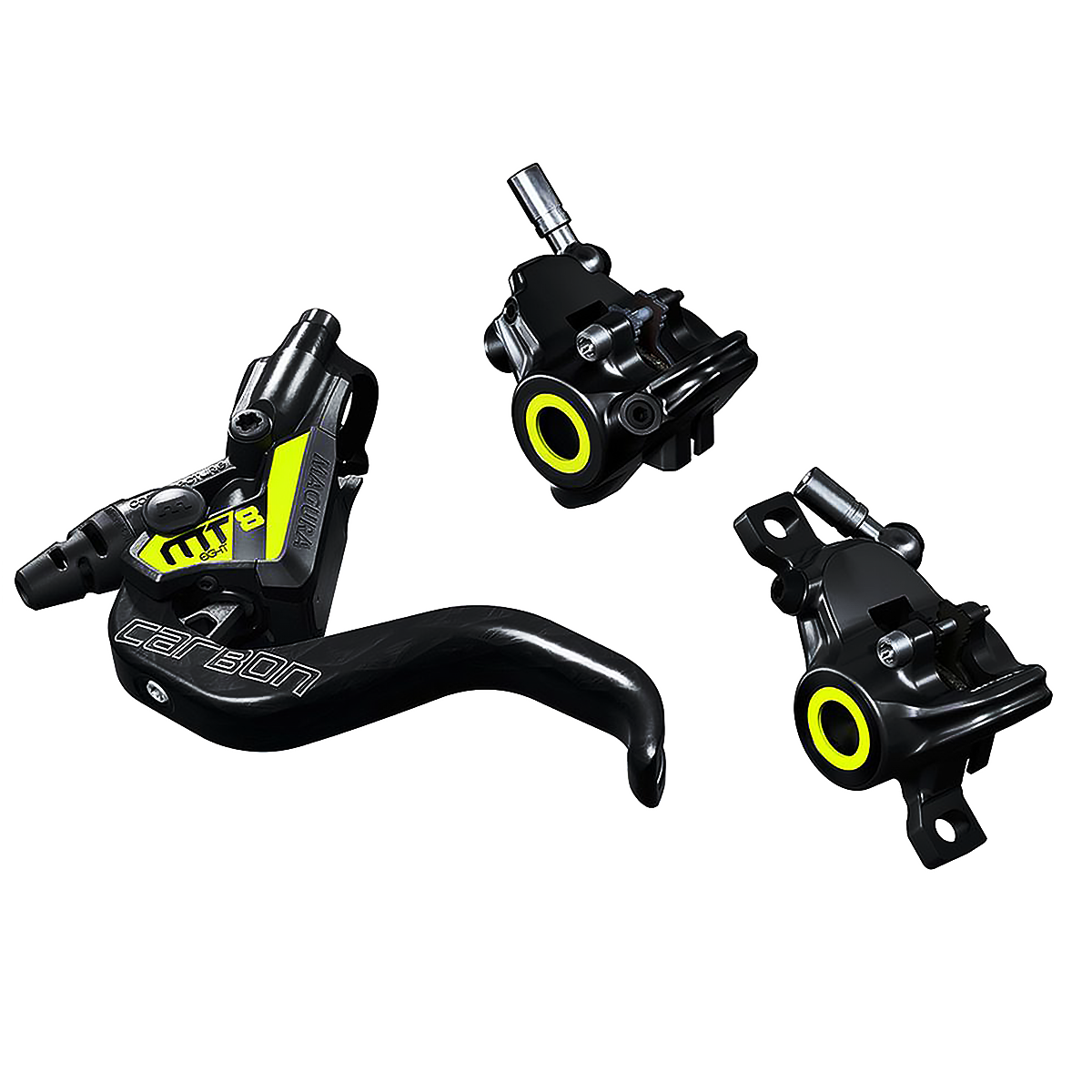 Magura MT8 SL PM Flatmount Set, 1-finger HC-Carbolay lever blade