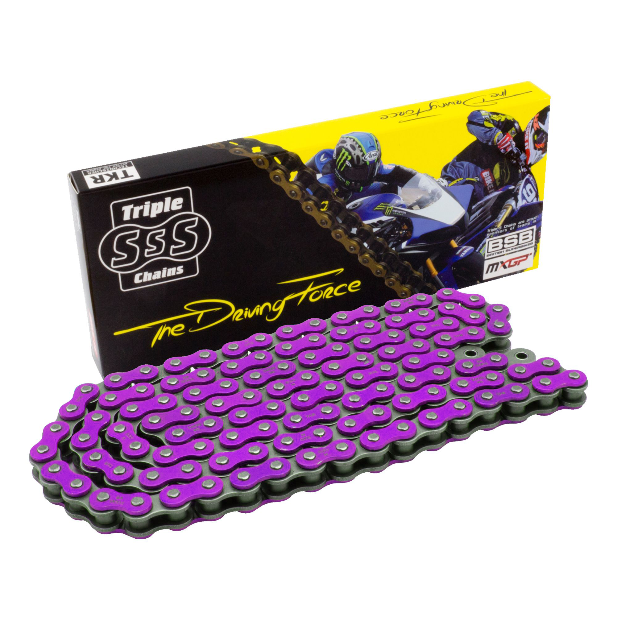 Triple S Chain 420 - 116 Links Purple
