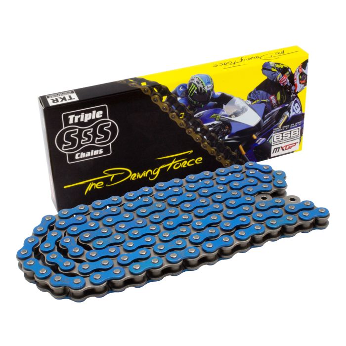 Triple S Chain 420 - 116 Links Blue