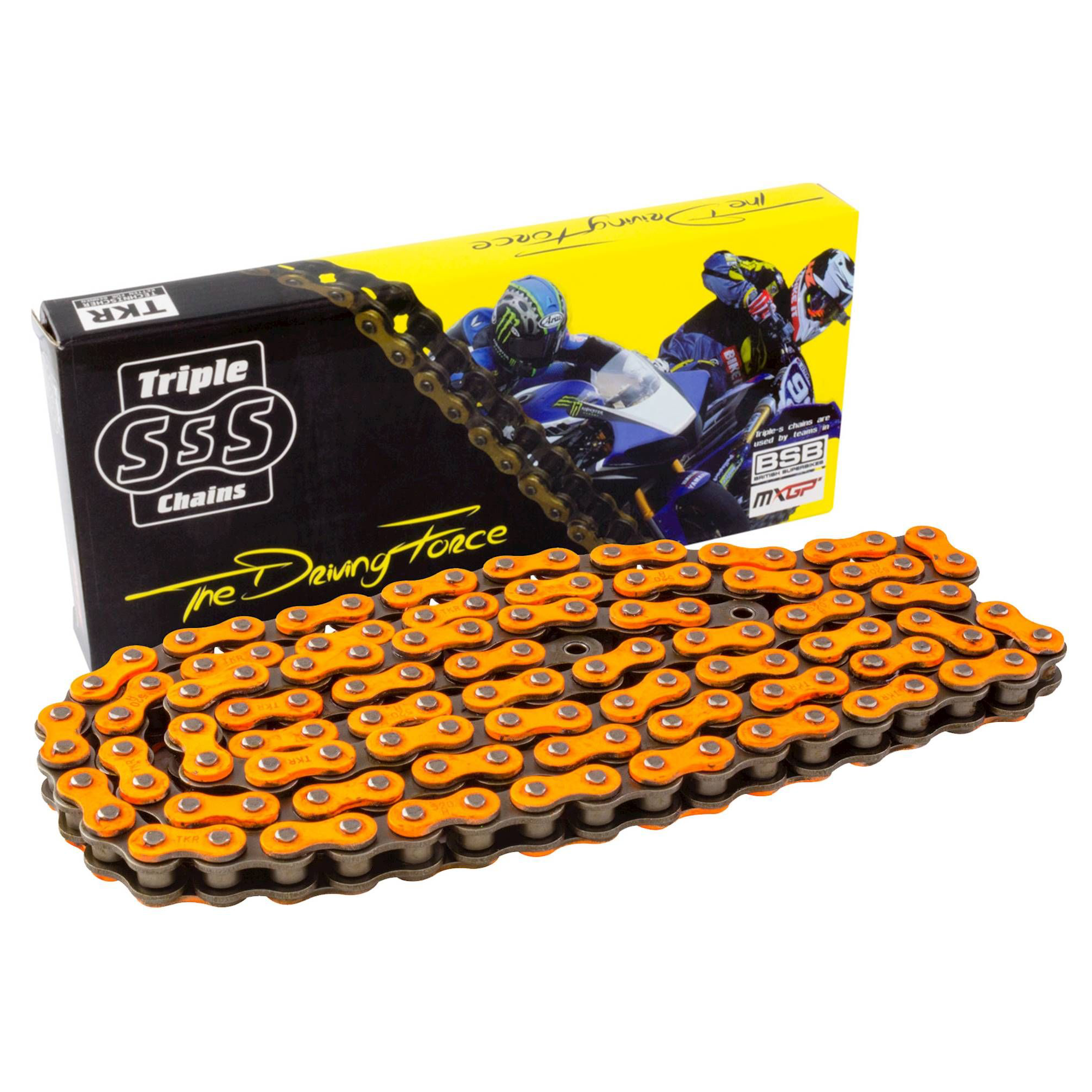 Triple S Chain 420 - 116 Links Orange