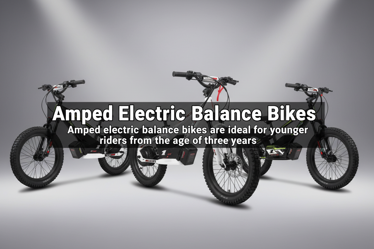 Amped Electric Balance Bikes Banner - Text Over Bikes Centered